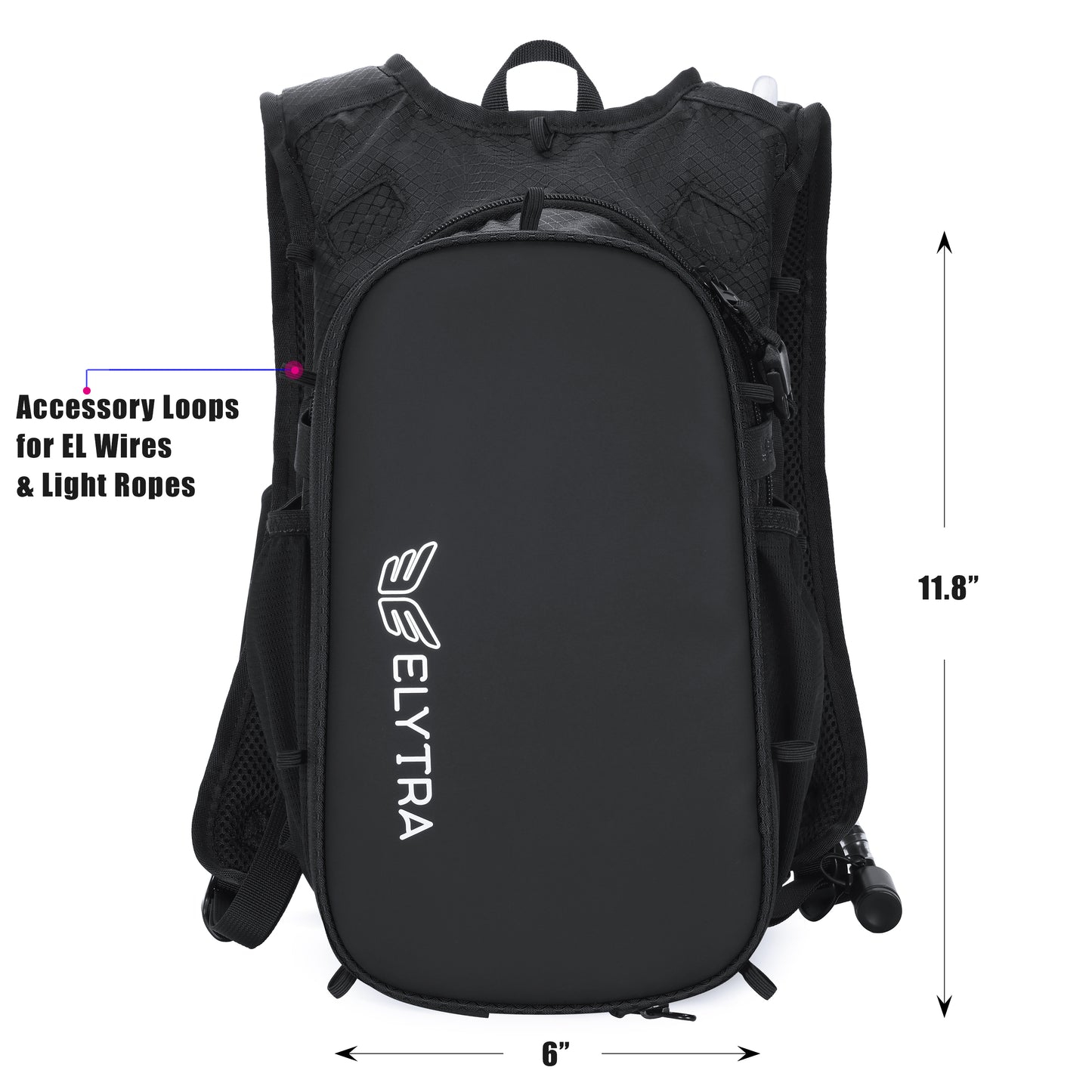 Elytra Air Hydration Pack - 2L Water Backpack with Magnetic Hose Clip