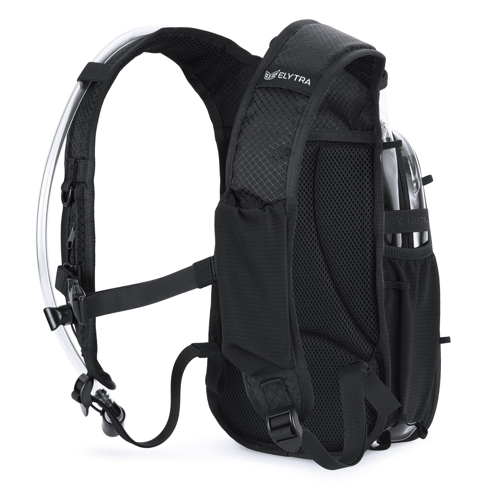 Elytra Air Hydration Pack - 2L Water Backpack with Magnetic Hose Clip (Clear)