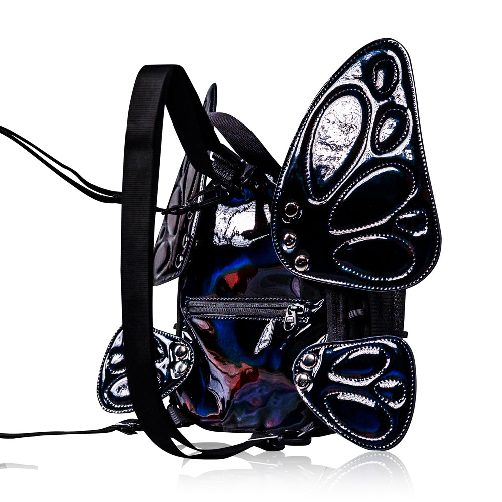 FLOWt Magic Backpack – Interchangeable Wing Mini Backpack for Theme Park Outfits (Black)