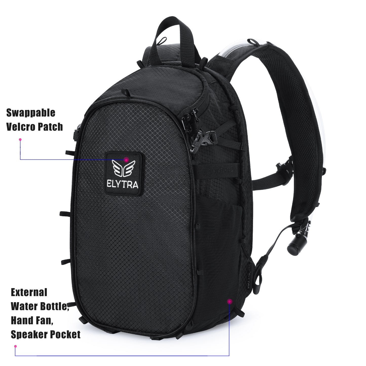 Elytra Hydration Pack – Customizable Lightweight Day Pack for Hiking, Motorcycling, Theme Parks & Everyday Use