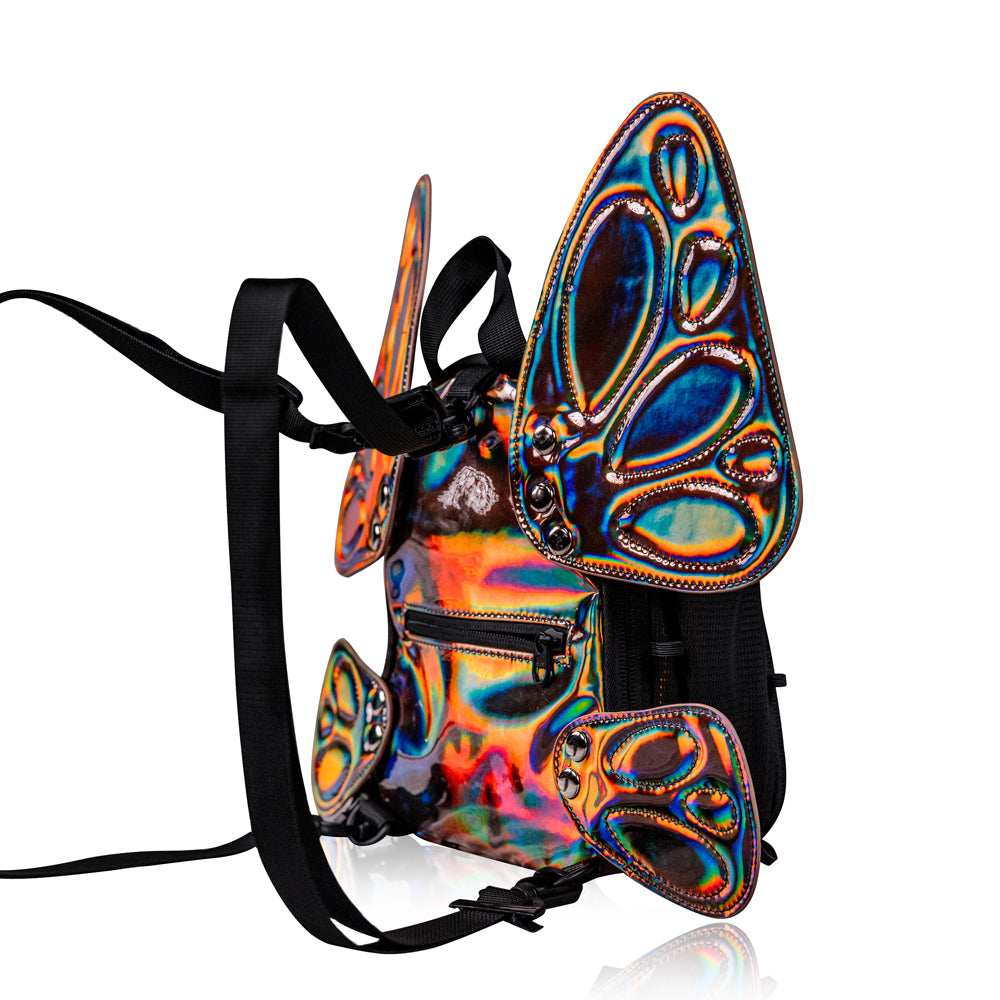 FLOWt Magic Backpack – Interchangeable Wing Mini Backpack for Theme Park Outfits (Mocha)