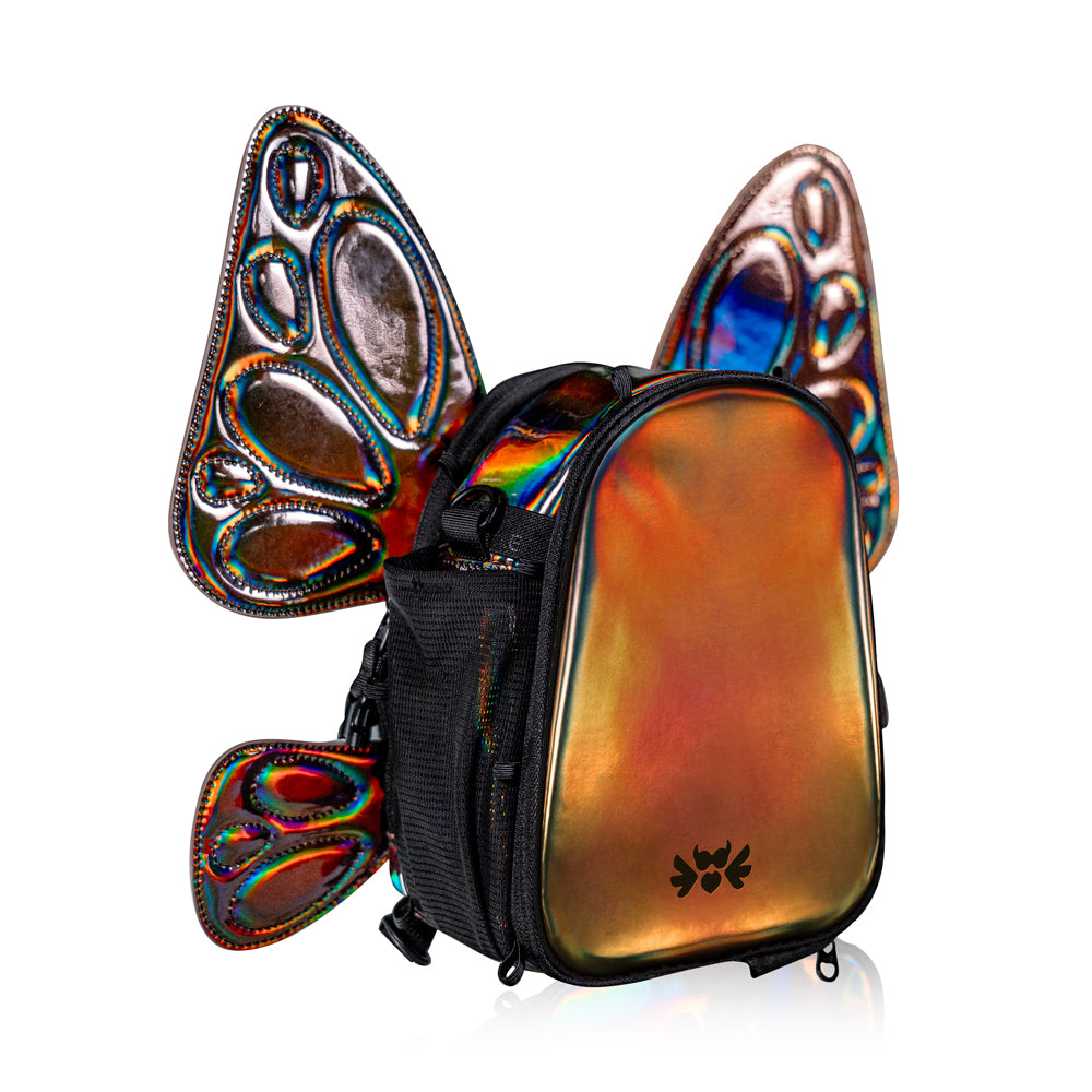 FLOWt Magic Backpack – Interchangeable Wing Mini Backpack for Theme Park Outfits (Mocha)