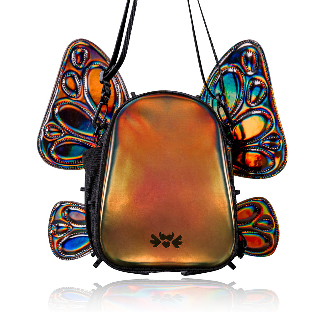 FLOWt Magic Backpack – Interchangeable Wing Mini Backpack for Theme Park Outfits (Mocha)