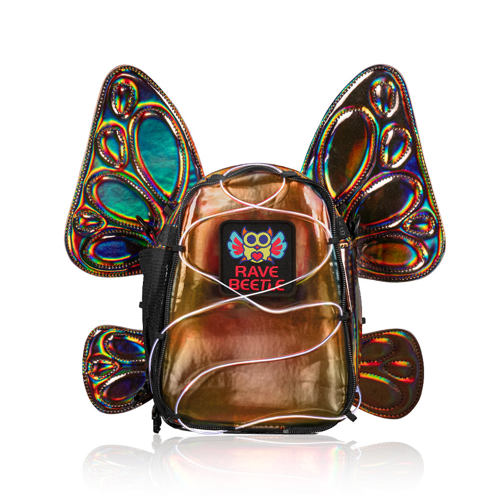 FLOWt Magic Backpack – Interchangeable Wing Mini Backpack for Theme Park Outfits (Mocha)