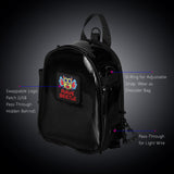 FLOWt Magic Backpack – Interchangeable Wing Mini Backpack for Theme Park Outfits (Black)