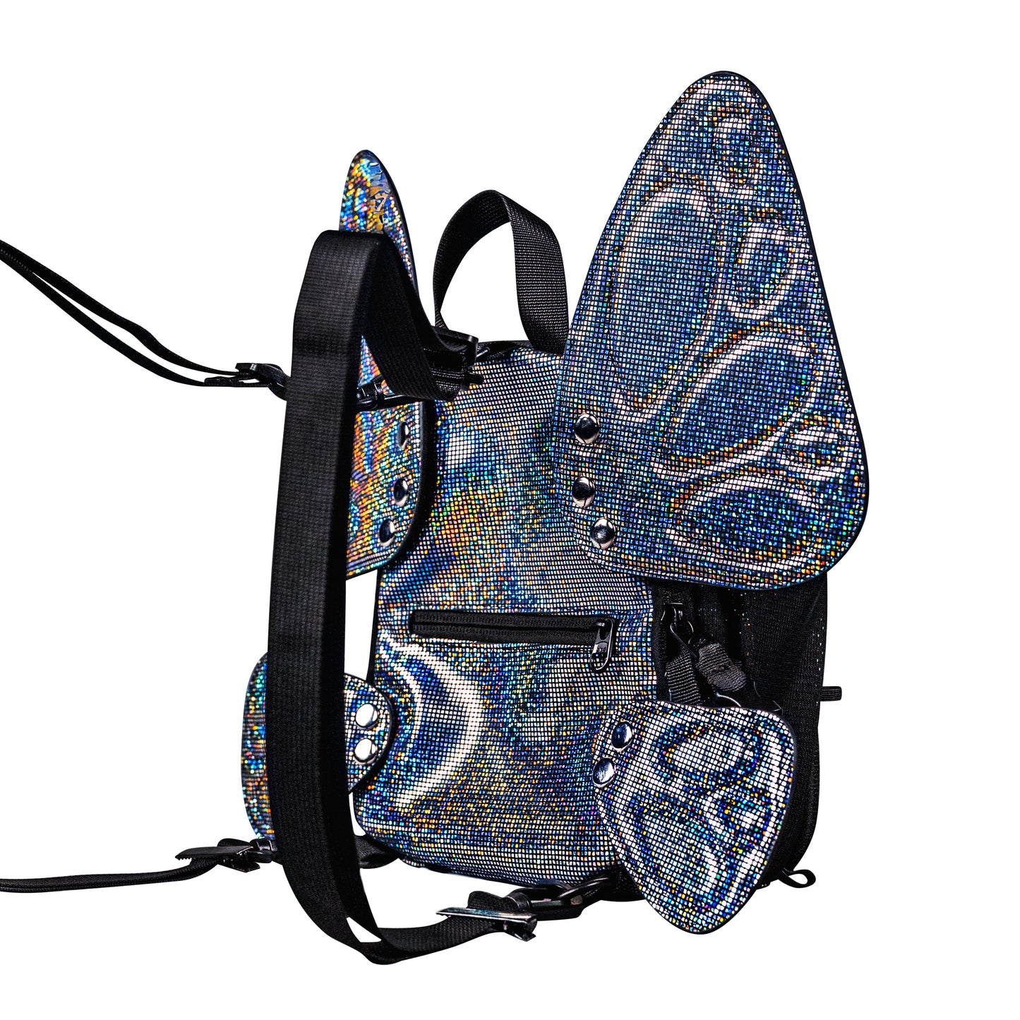 FLOWt Magic Backpack – Interchangeable Wing Mini Backpack for Theme Park Outfits (Disco)