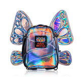 FLOWt Magic Backpack – Interchangeable Wing Mini Backpack for Theme Park Outfits (Silver)