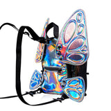 FLOWt Magic Backpack – Interchangeable Wing Mini Backpack for Theme Park Outfits (Silver)